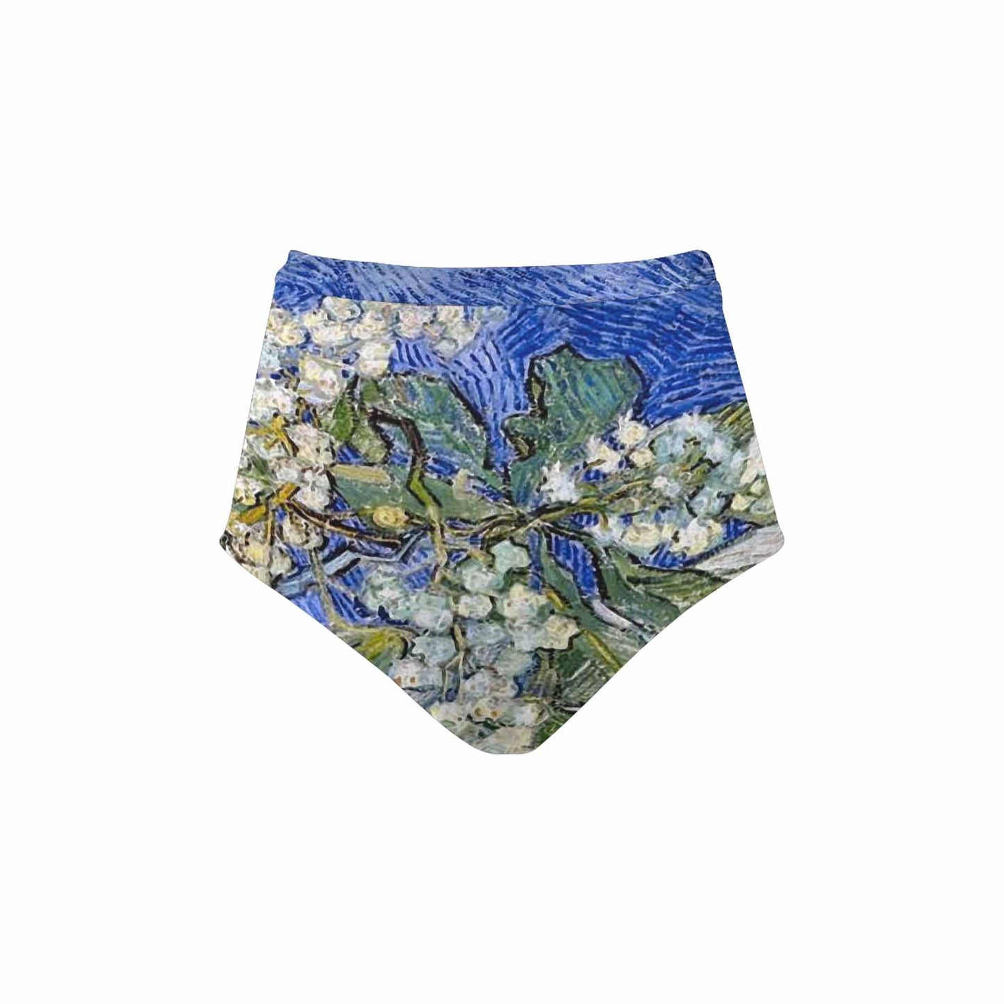 Vintage floral High waist bikini bottom, Design 04
