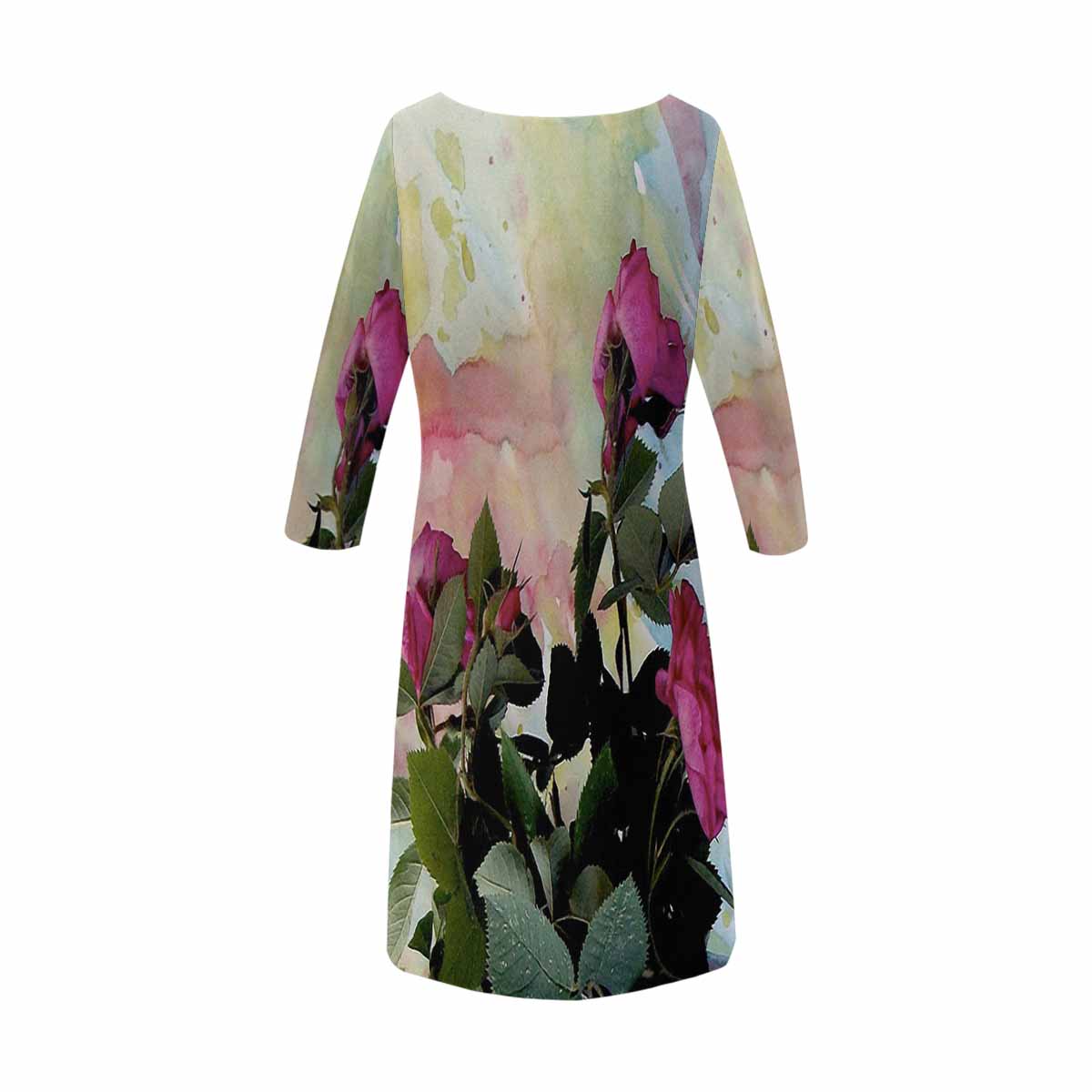 Vintage floral loose dress, model D29532 Design 21