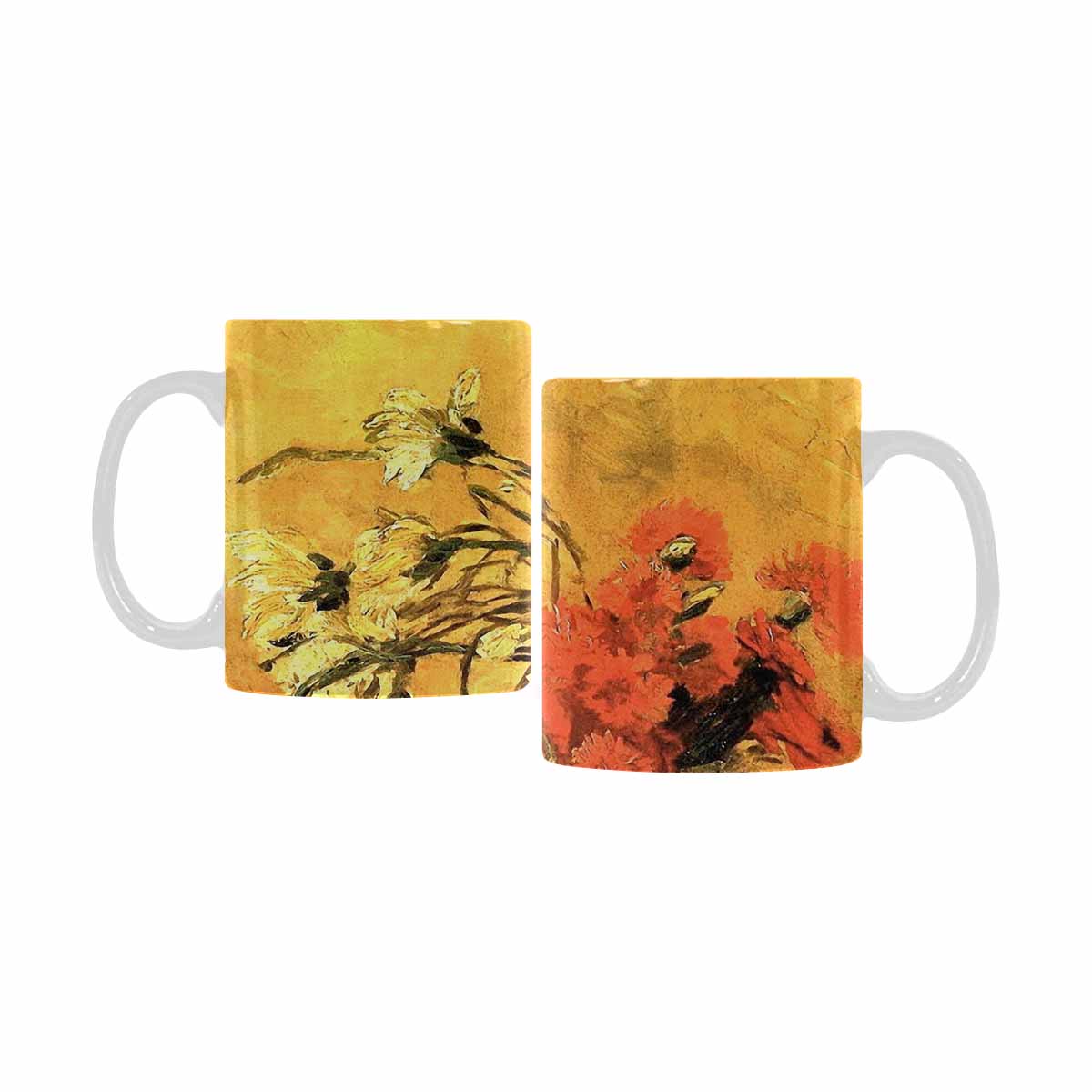 Vintage floral coffee mug or tea cup, Design 61