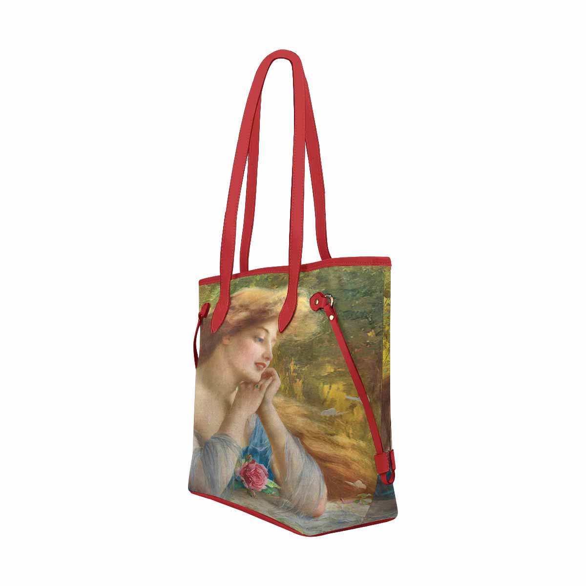 Victorian Lady Design Handbag, Model 1695361, Reverie 2, RED TRIM