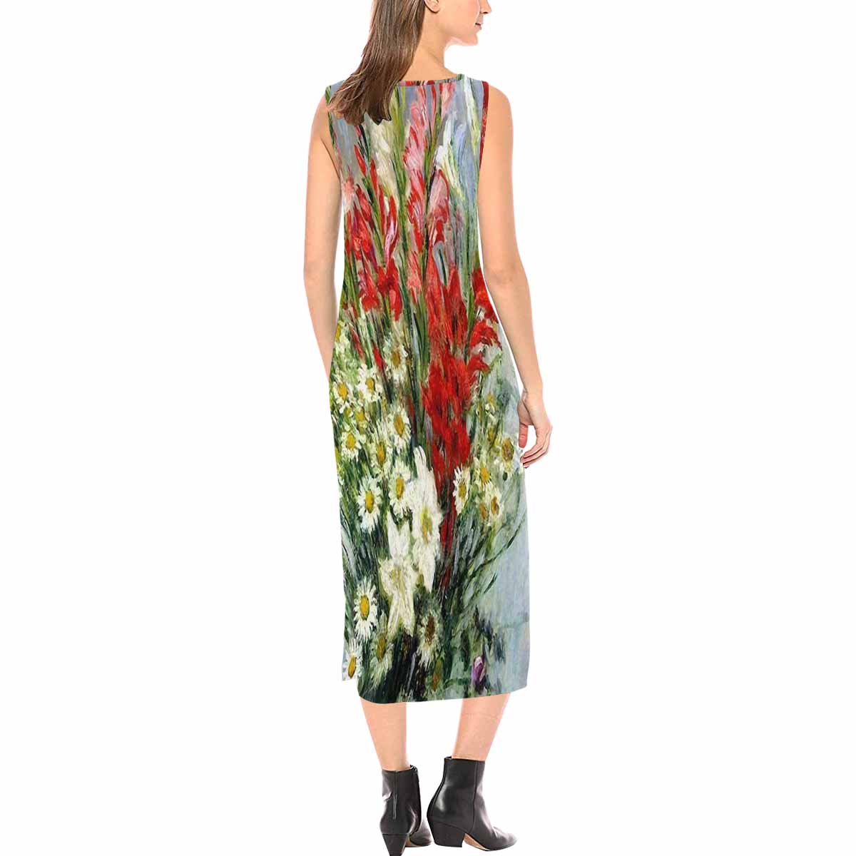 Vintage floral long dress, model D09538 Design 43