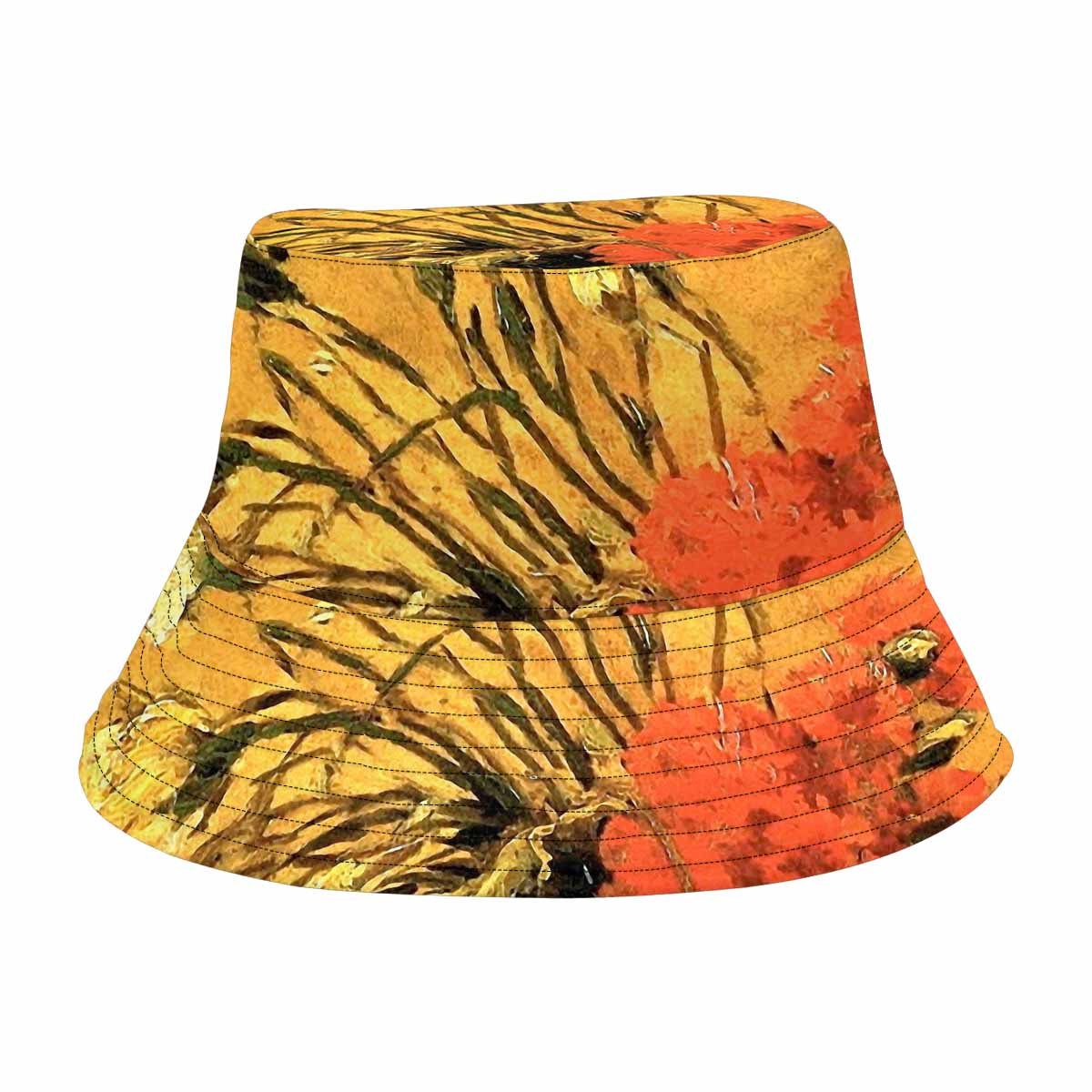 Vintage floral unisex bucket boonie Hat, outdoors hat, Design 61