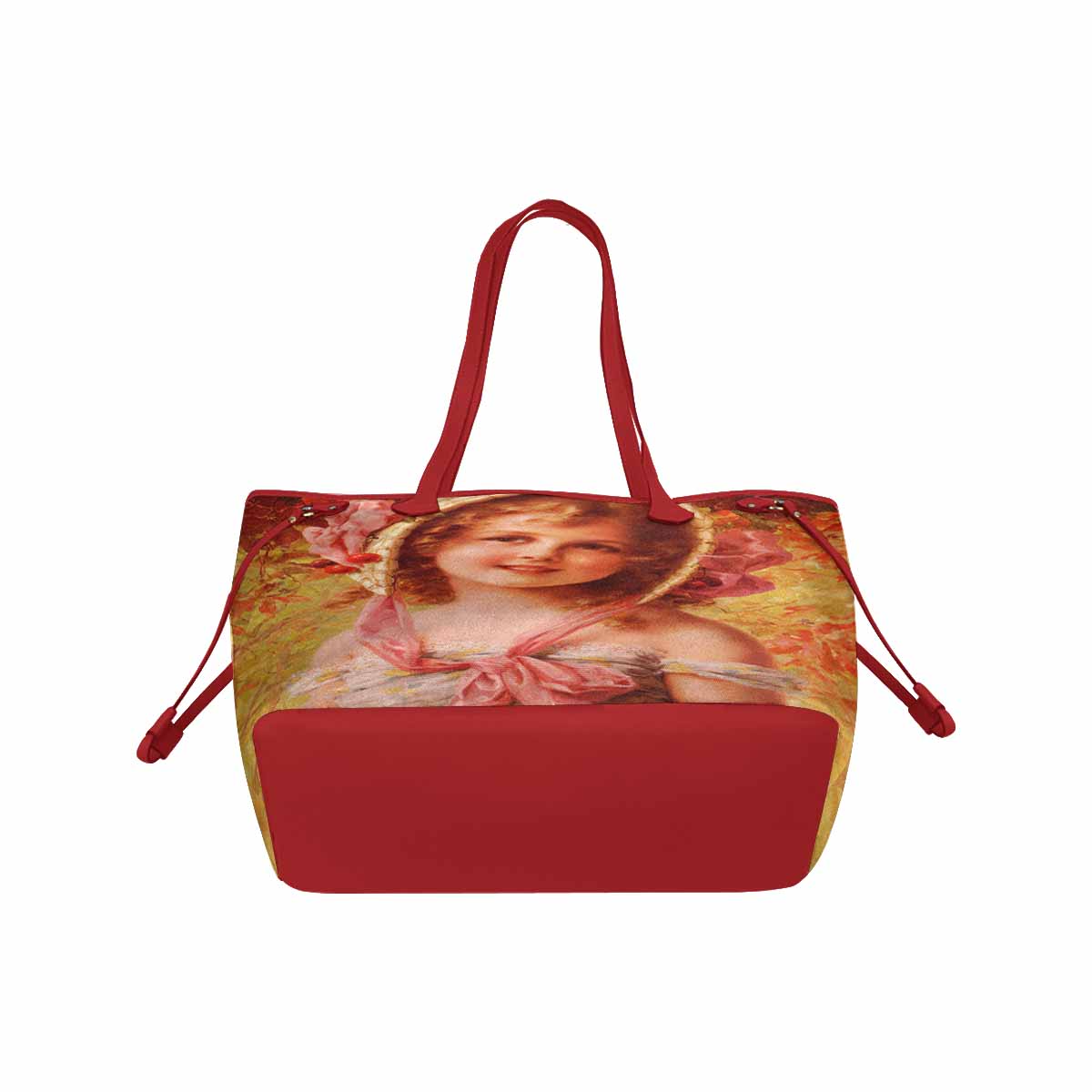 Victorian Girl Design Handbag, Model 1695361, The Cherry Bonnet, RED TRIM
