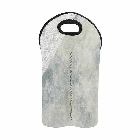 2 Bottle Victorian lace print wine bag, Design 36