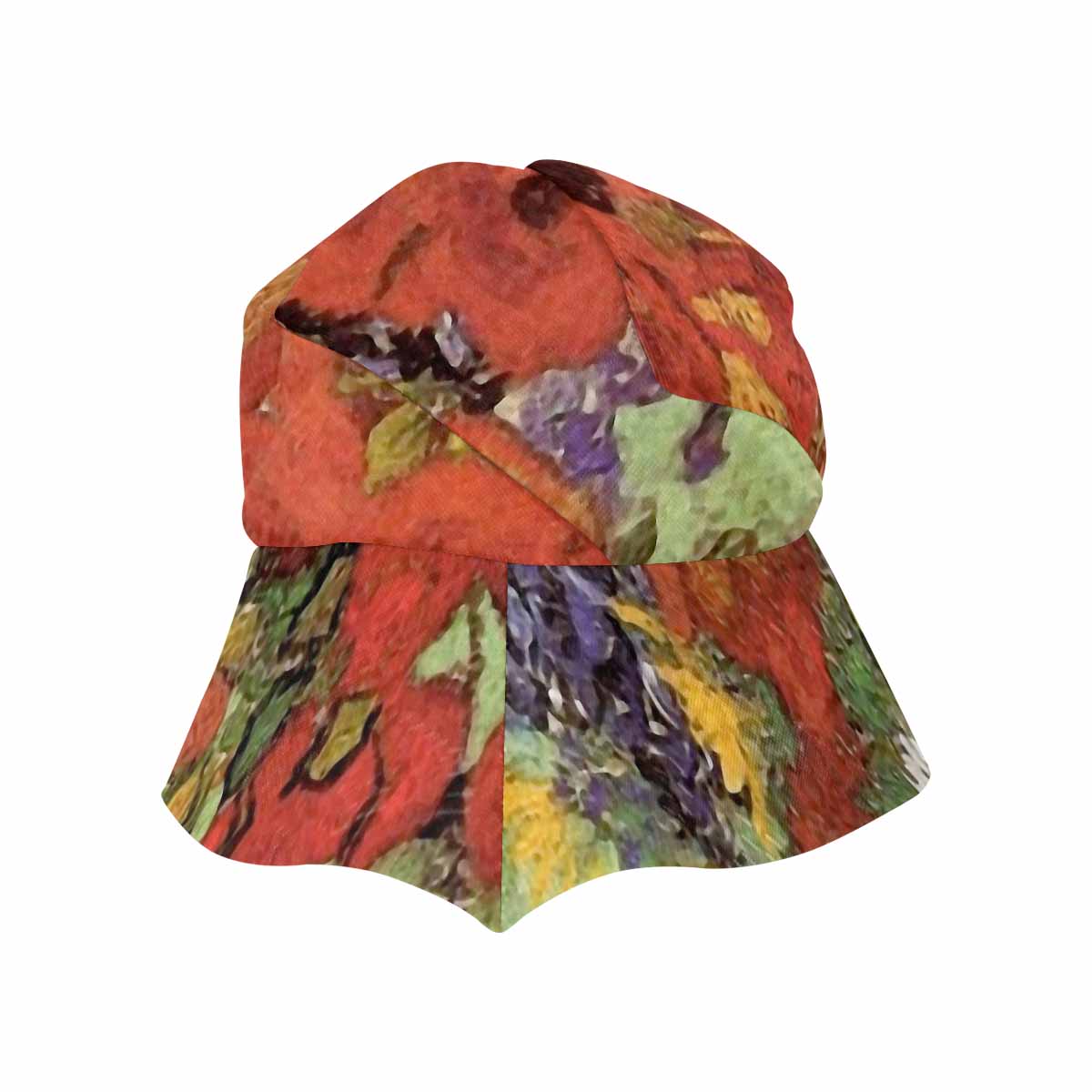 Vintage floral wide brim sunvisor Hat, outdoors hat, Design 47