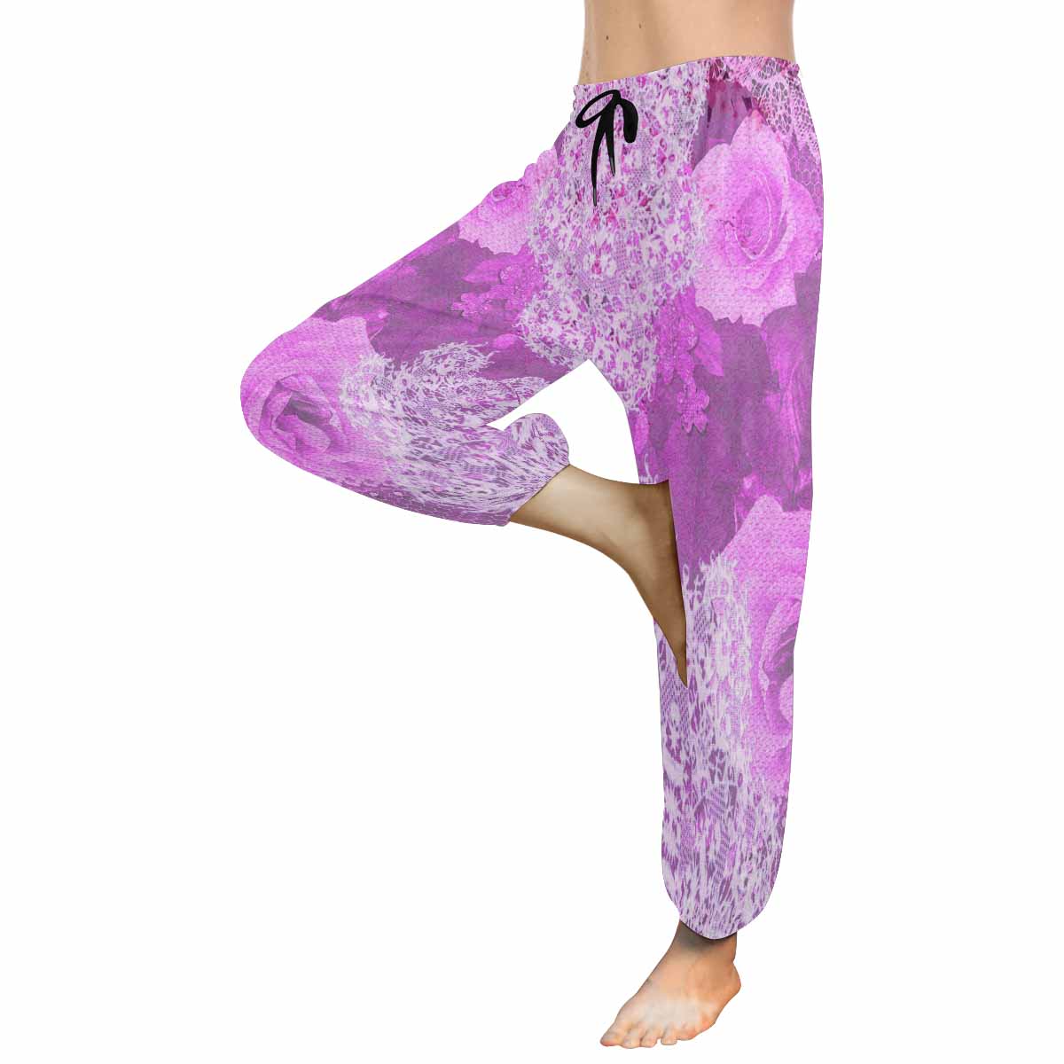 Victorian lace print Haram pants, loose comfy pants design 03