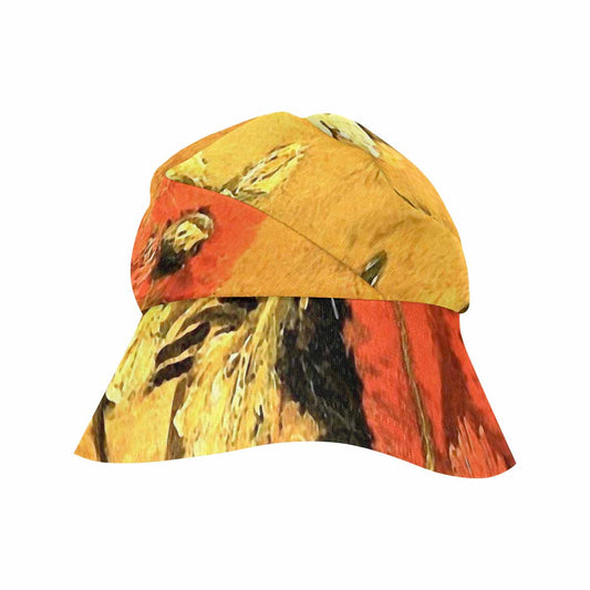 Vintage floral wide brim sunvisor Hat, outdoors hat, Design 61