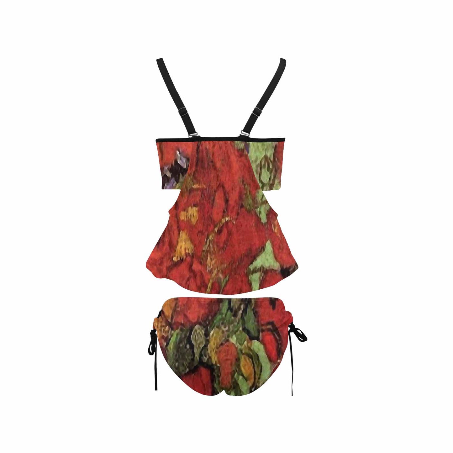 Vintage floral,cover belly tankini beach wear, swim wear, Design 47
