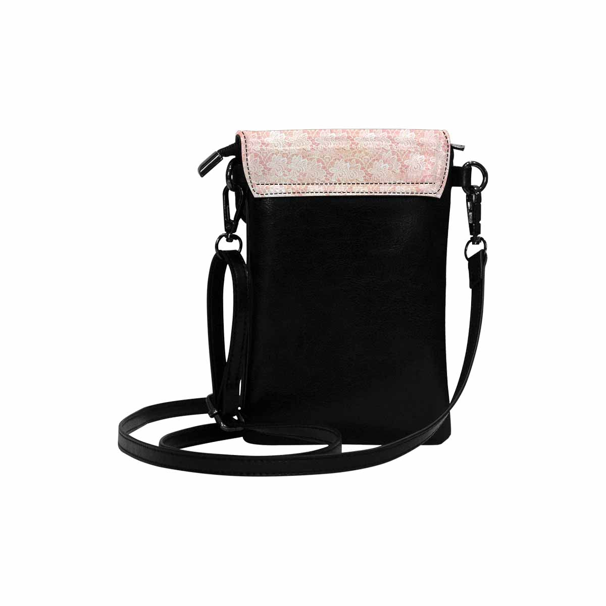 Victorian lace print cell phone purse, mobile purse, Design 38