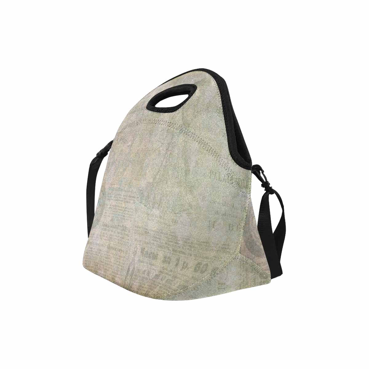 Antique general print, insulated lunch bag, design 27