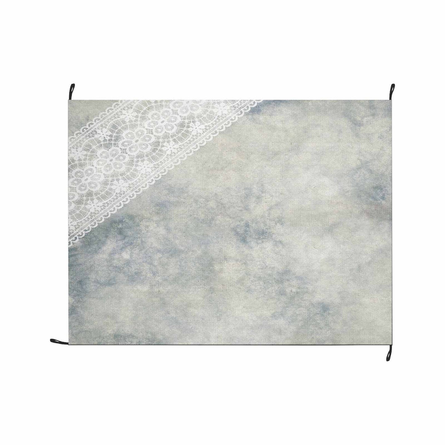 Victorian lace print waterproof picnic mat, 69 x 55in, design 36