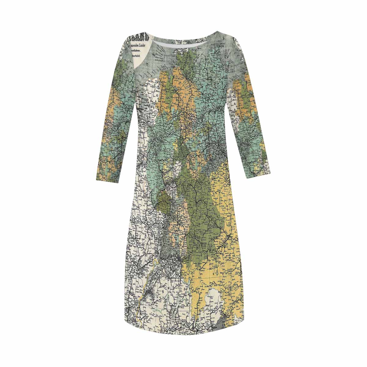 Antique Map loose dress, MODEL 29532, design 10