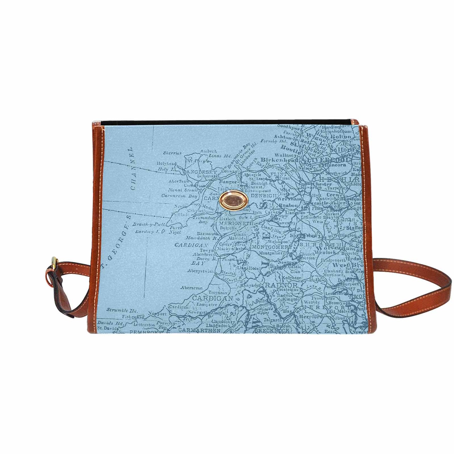 Antique Map Handbag, Model 1695341, Design 50