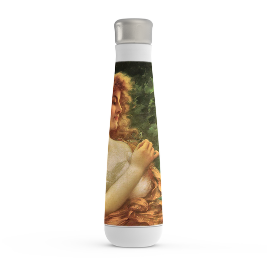 Stainless steel water bottle, Peristyle, Various colors, Young Woman with a Dragonfly
