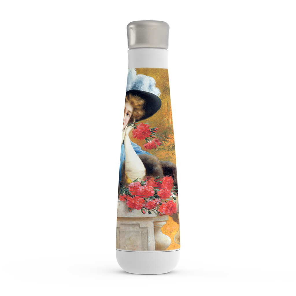 Stainless steel water bottle, Peristyle, Various colors, CARNATIONS ARE FOR LOVE