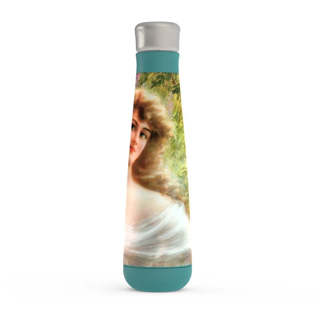 Stainless steel water bottle, Peristyle, Various colors, Portrait of a Woman