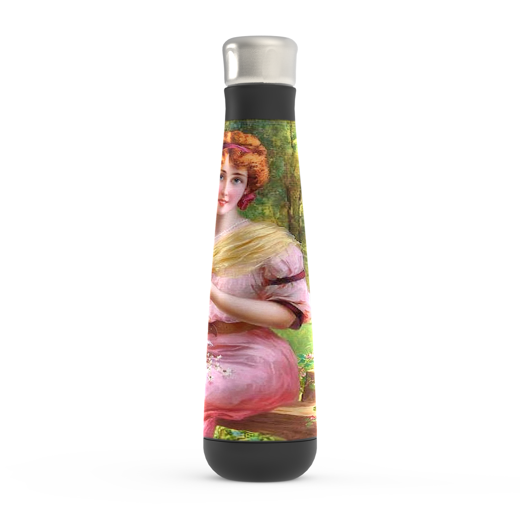 Stainless steel water bottle, Peristyle, Various colors, lady in pink