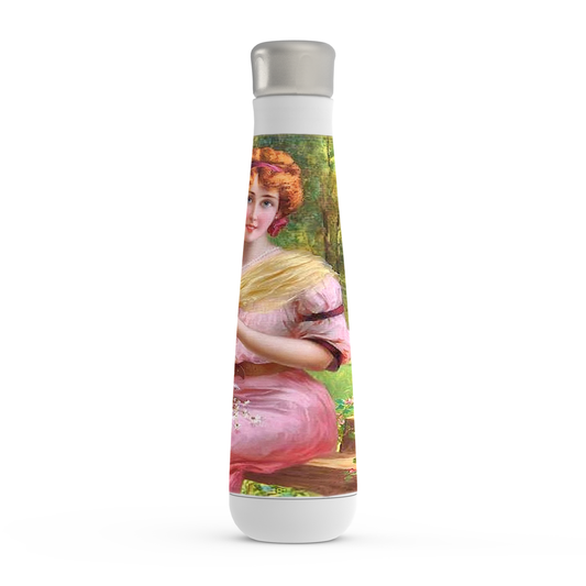 Stainless steel water bottle, Peristyle, Various colors, lady in pink