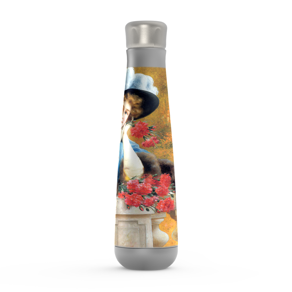 Stainless steel water bottle, Peristyle, Various colors, CARNATIONS ARE FOR LOVE
