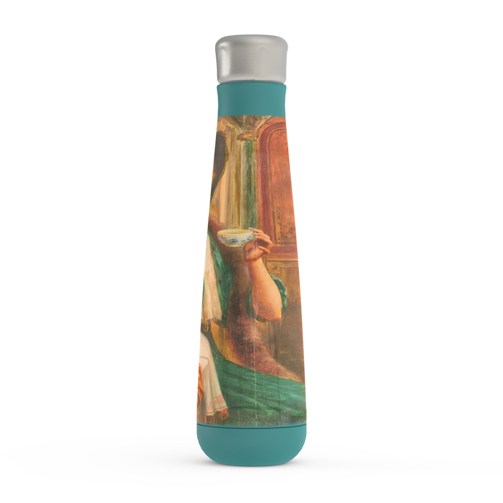 Stainless steel water bottle, Peristyle, Various colors, lady in green
