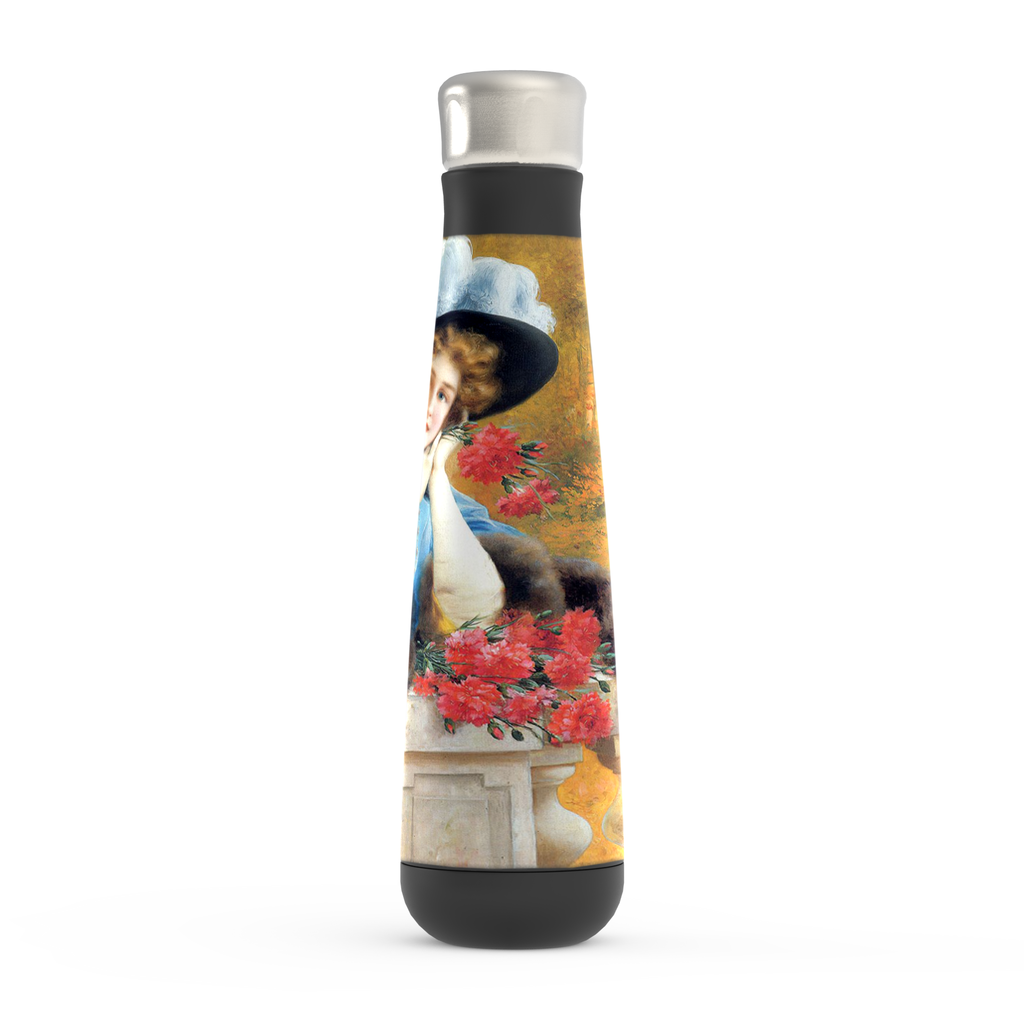 Stainless steel water bottle, Peristyle, Various colors, CARNATIONS ARE FOR LOVE