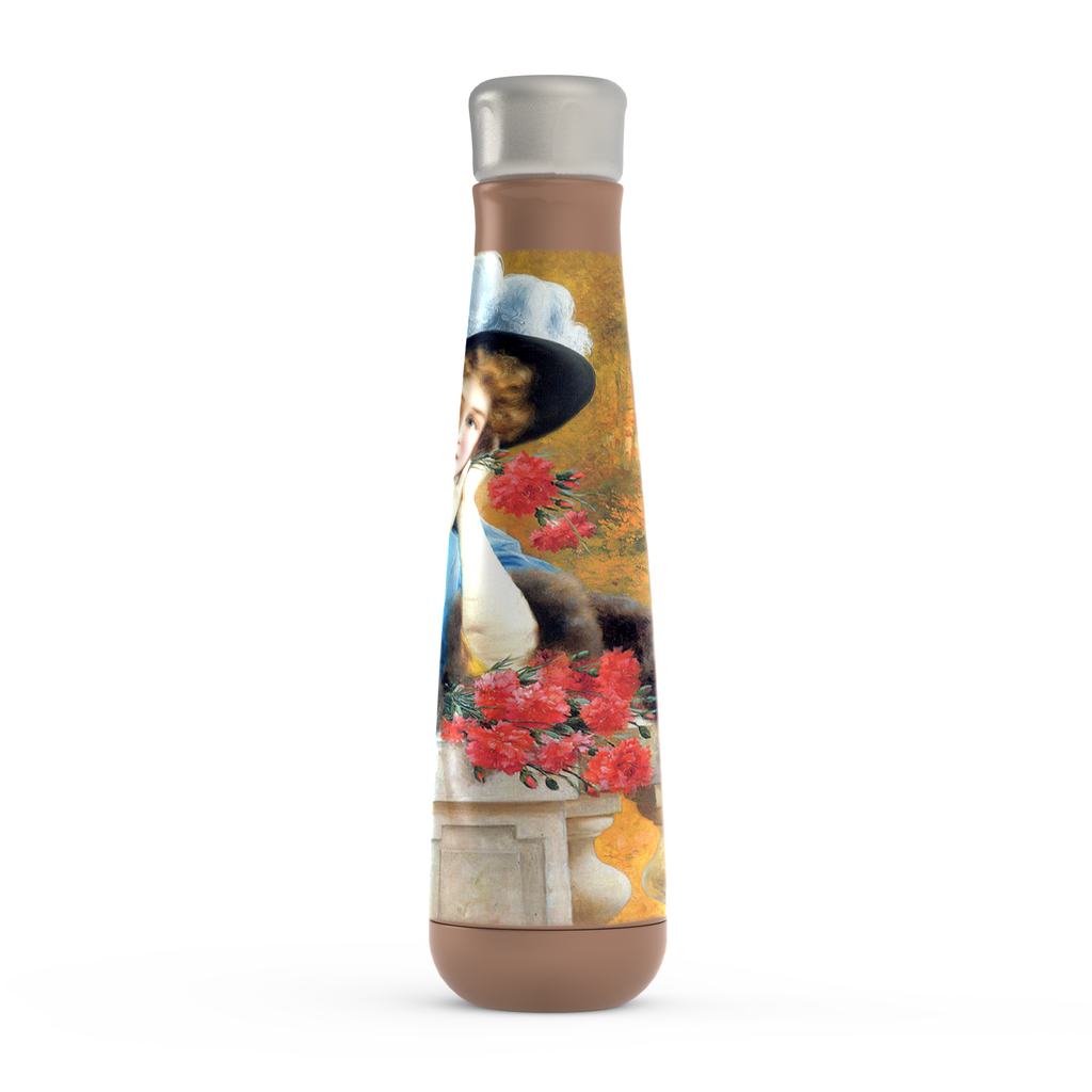 Stainless steel water bottle, Peristyle, Various colors, CARNATIONS ARE FOR LOVE