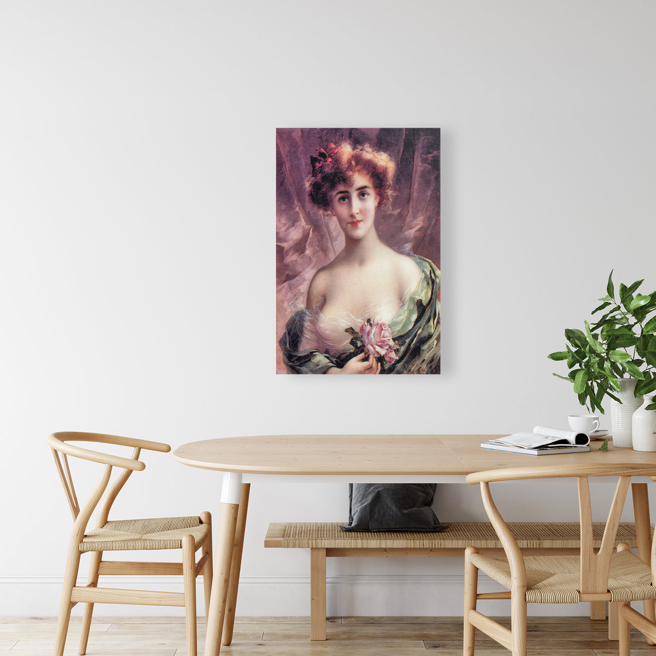 Victorian lady fine art print  The Pink Rose